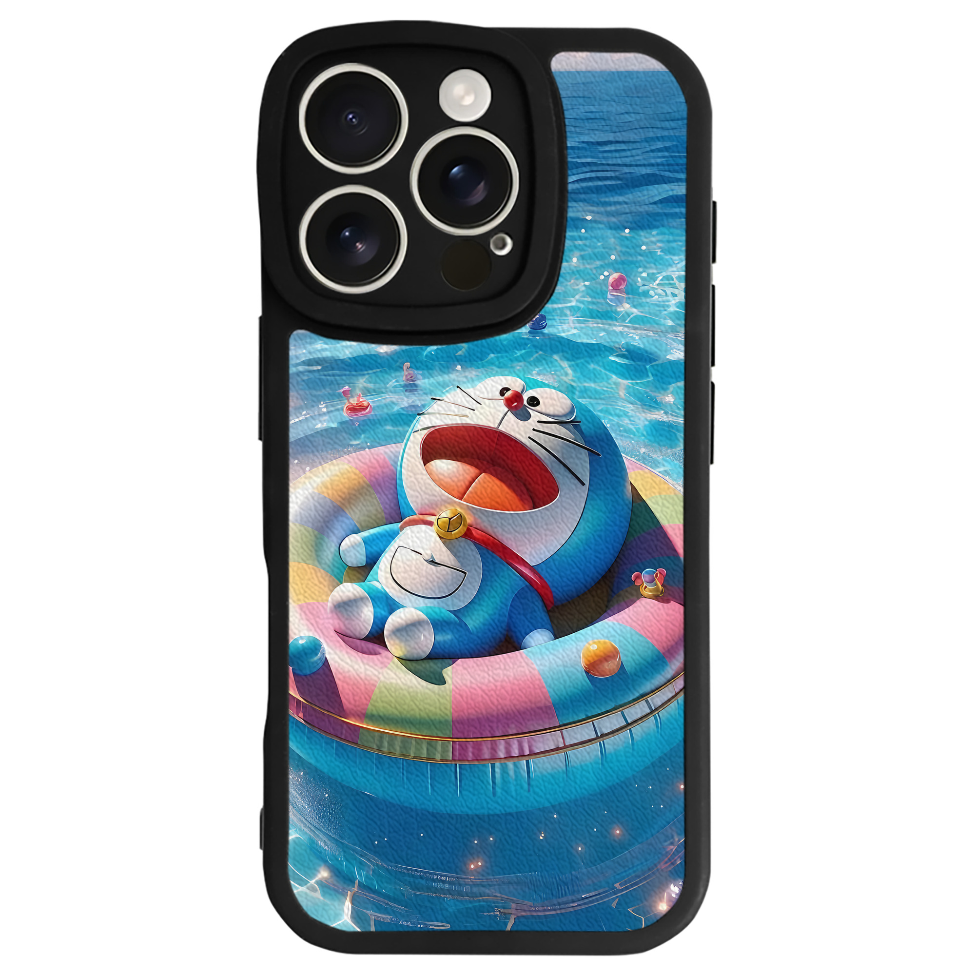 （画像用） ドラえもん Doraemon 【iPhone 16シリーズ対応】シリコンスマホケース（レザー調） 材質：シリコン